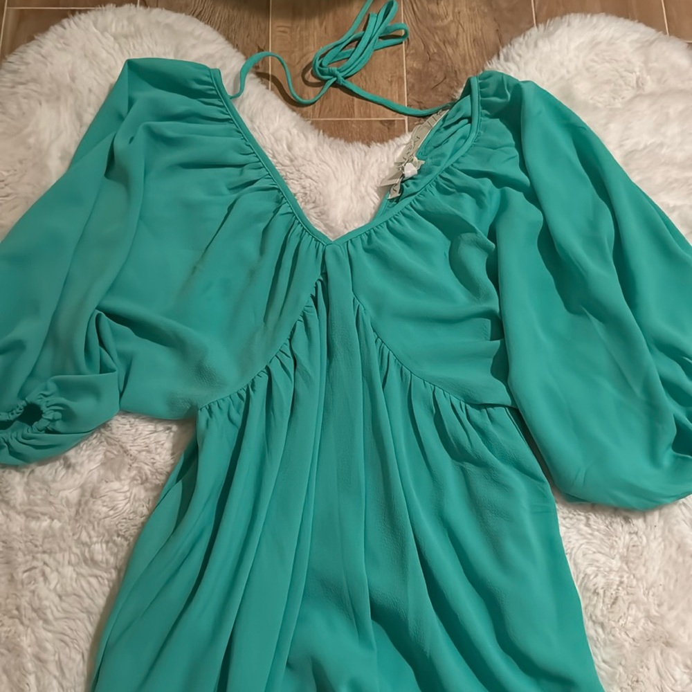 She + Sky Green dress